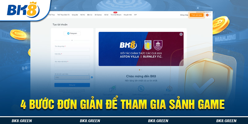 4 bước đơn giản để tham gia sảnh game